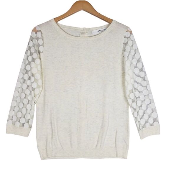 ✨Anthropologie Sparrow Cream Dotlace Pullover✨ - Picture 2 of 8